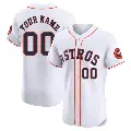 Men's No.00 Custom Houston Astros White Elite Home Jersey