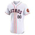 Men's No.00 Custom Houston Astros White Elite Home Jersey