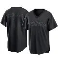 Men's No.1 Brendan Rodgers Houston Astros Black Replica Pitch Fashion Jersey