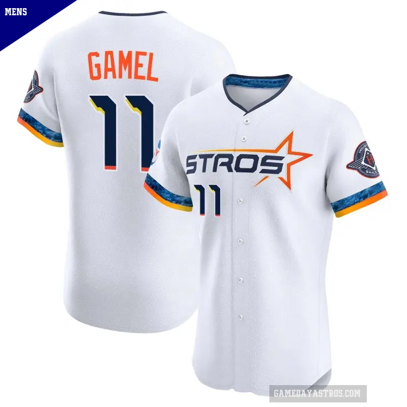 Men's No.11 Ben Gamel Houston Astros White Elite 2025 City Connect Jersey