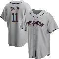 Men's No.11 Cam Smith Houston Astros Gray Replica Road Jersey