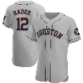 Men's No.12 Doug Rader Houston Astros Gray Authentic Road Jersey