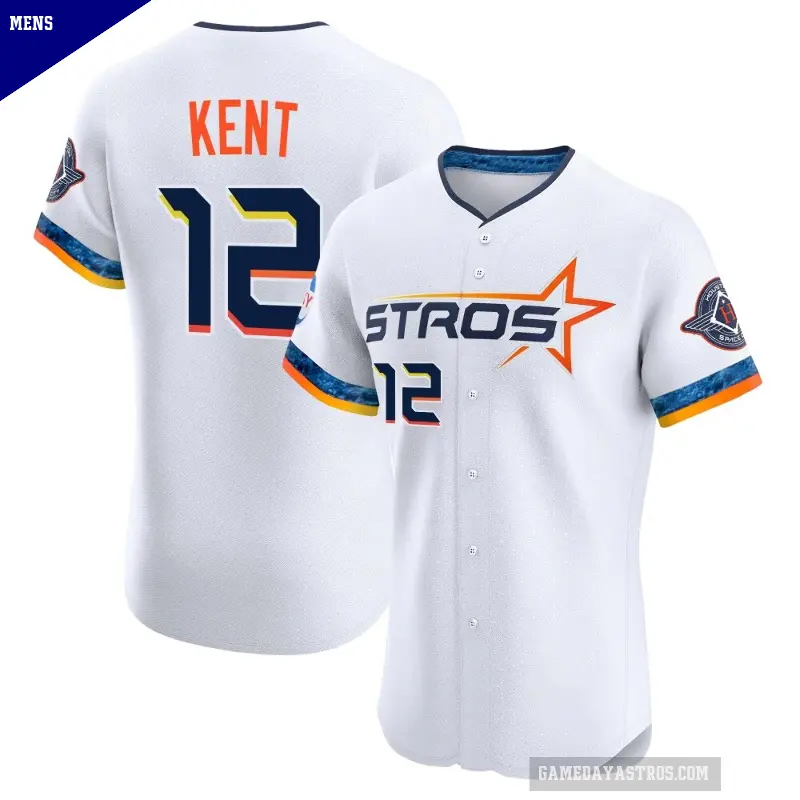 Men's No.12 Jeff Kent Houston Astros White Elite 2025 City Connect Jersey
