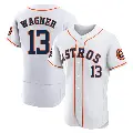Men's No.13 Billy Wagner Houston Astros White Authentic 2022 World Series Champions Home Jersey