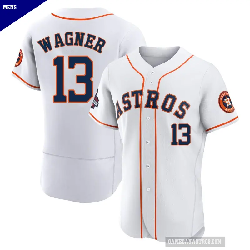 Men's No.13 Billy Wagner Houston Astros White Authentic 2022 World Series Champions Home Jersey