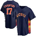 Men's No.17 Victor Caratini Houston Astros Navy Replica Alternate Jersey