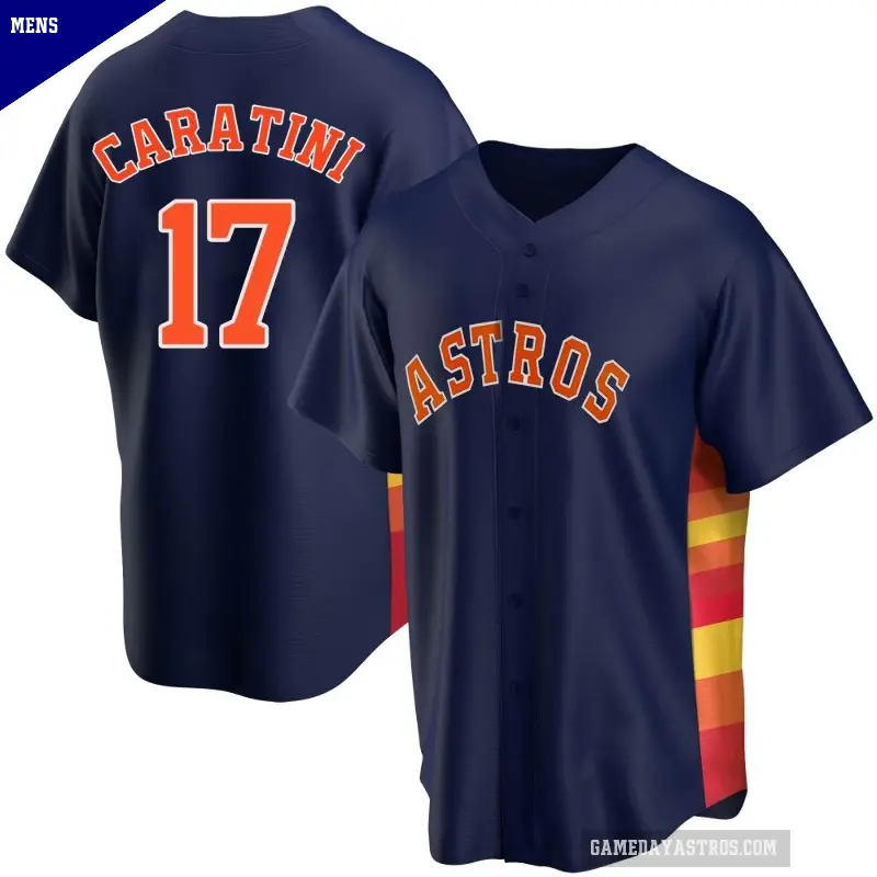 Men's No.17 Victor Caratini Houston Astros Navy Replica Alternate Jersey