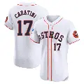 Men's No.17 Victor Caratini Houston Astros White Elite Home Patch Jersey