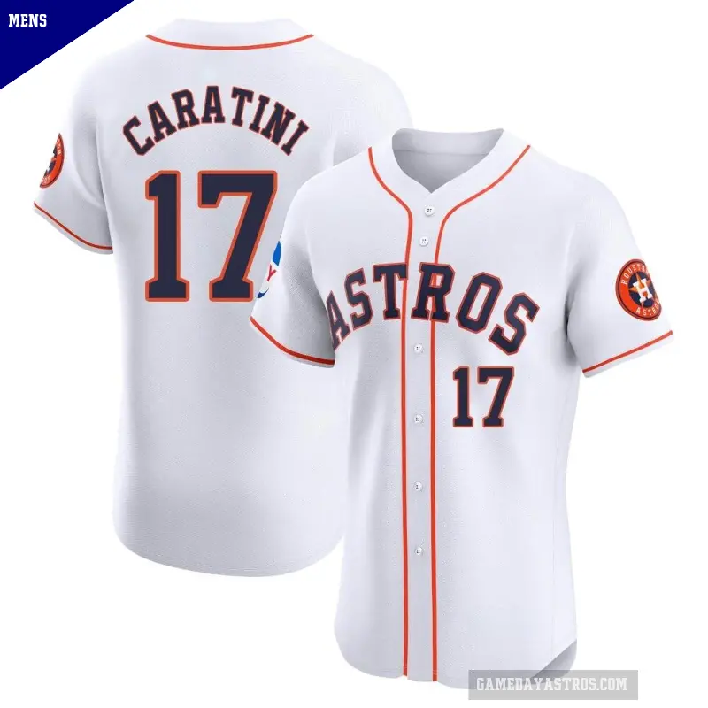 Men's No.17 Victor Caratini Houston Astros White Elite Home Patch Jersey
