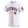 Men's No.18 Cesar Salazar Houston Astros White Elite Home Patch Jersey