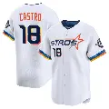 Men's No.18 Jason Castro Houston Astros White Limited 2025 City Connect Jersey
