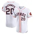 Men's No.20 Chas McCormick Houston Astros White Elite Home Patch Jersey