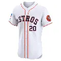 Men's No.20 Chas McCormick Houston Astros White Elite Home Patch Jersey