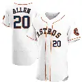 Men's No.20 Nick Allen Houston Astros White Authentic Home Jersey
