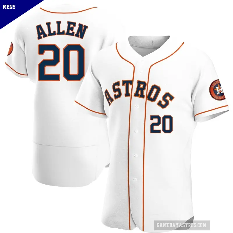 Men's No.20 Nick Allen Houston Astros White Authentic Home Jersey