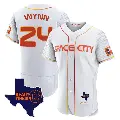 Men's No.24 Jimmy Wynn Houston Astros White Authentic 2023 Space City Ready 2 Reign Flex Base Jersey