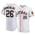 Men's No.26 Luis Gonzalez Houston Astros White Authentic 2022 World Series Home Jersey