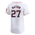 Men's No.27 Bob Watson Houston Astros White Elite Home Jersey
