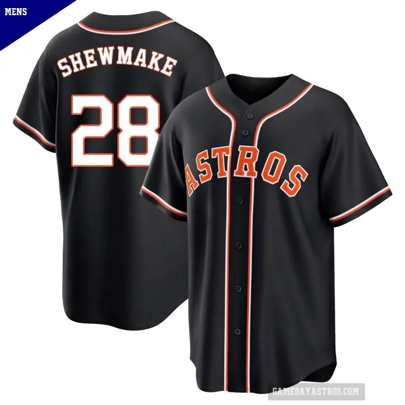 Men's No.28 Braden Shewmake Houston Astros Black Replica Fashion Out Jersey