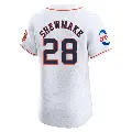 Men's No.28 Braden Shewmake Houston Astros White Elite Home Patch Jersey