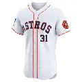 Men's No.31 LaMonte Wade Jr. Houston Astros White Elite Home Patch Jersey