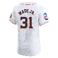 Men's No.31 LaMonte Wade Jr. Houston Astros White Elite Home Patch Jersey