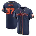 Men's No.37 Collin Price Houston Astros Navy Authentic 2022 City Connect Jersey