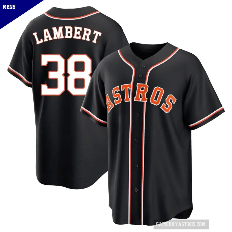 Men's No.38 Peter Lambert Houston Astros Black Replica Fashion Out Jersey