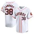 Men's No.38 Peter Lambert Houston Astros White Limited Home Jersey