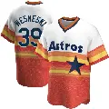 Men's No.39 Hayden Wesneski Houston Astros White Replica Home Cooperstown Collection Jersey