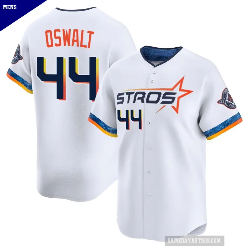 Men's No.44 Roy Oswalt Houston Astros White Limited 2025 City Connect Jersey