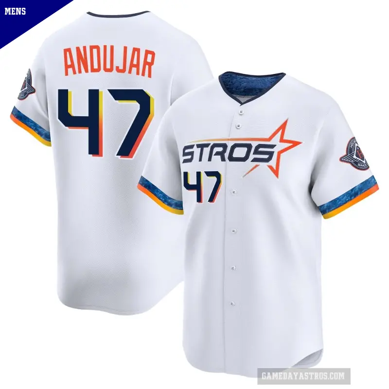 Men's No.47 Joaquin Andujar Houston Astros White Limited 2025 City Connect Jersey