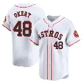 Men's No.48 Steven Okert Houston Astros White Limited Home Jersey