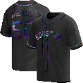 Men's No.50 J.R. Richard Houston Astros Black Replica Holographic Alternate Jersey
