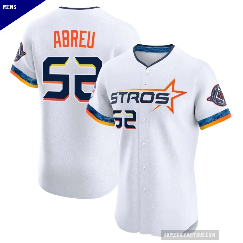 Men's No.52 Bryan Abreu Houston Astros White Elite 2025 City Connect Jersey