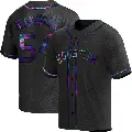 Men's No.54 Jason Alexander Houston Astros Black Replica Holographic Alternate Jersey