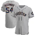 Men's No.54 Jason Alexander Houston Astros Gray Authentic Road Jersey
