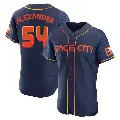 Men's No.54 Jason Alexander Houston Astros Navy Authentic 2022 City Connect Jersey