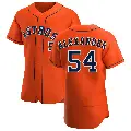 Men's No.54 Jason Alexander Houston Astros Orange Authentic Alternate Jersey