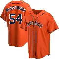 Men's No.54 Jason Alexander Houston Astros Orange Replica Alternate Jersey