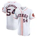 Men's No.54 Jason Alexander Houston Astros White Elite Home Patch Jersey