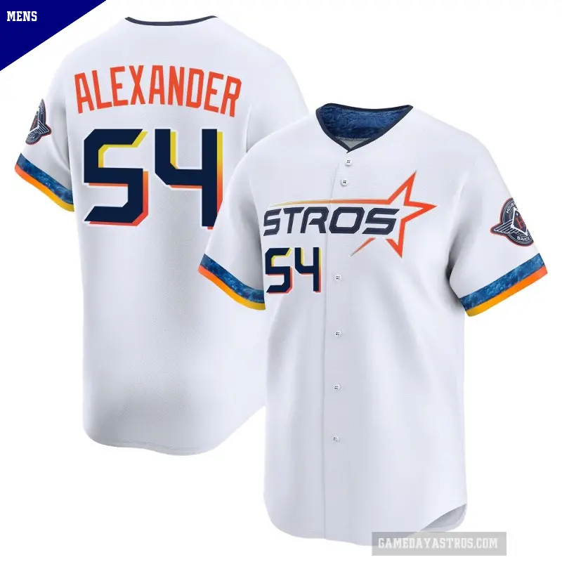 Men's No.54 Jason Alexander Houston Astros White Limited 2025 City Connect Jersey
