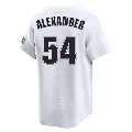 Men's No.54 Jason Alexander Houston Astros White Limited Throwback Cooperstown Collection Jersey