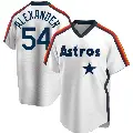 Men's No.54 Jason Alexander Houston Astros White Replica Home Cooperstown Collection Team Jersey