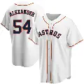 Men's No.54 Jason Alexander Houston Astros White Replica Home Jersey