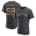 Men's No.59 Framber Valdez Houston Astros Charcoal Game Authentic 2022 All-Star Jersey