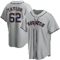 Men's No.62 Blake Taylor Houston Astros Gray Replica Road Jersey