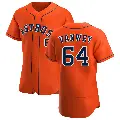 Men's No.64 Logan VanWey Houston Astros Orange Authentic Alternate Jersey