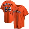 Men's No.64 Logan VanWey Houston Astros Orange Replica Alternate Jersey