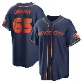 Men's No.65 Jose Urquidy Houston Astros Navy Replica 2022 City Connect Jersey